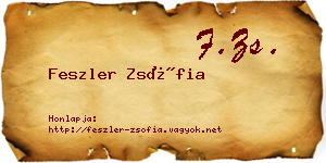 Feszler Zsófia névjegykártya