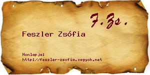 Feszler Zsófia névjegykártya